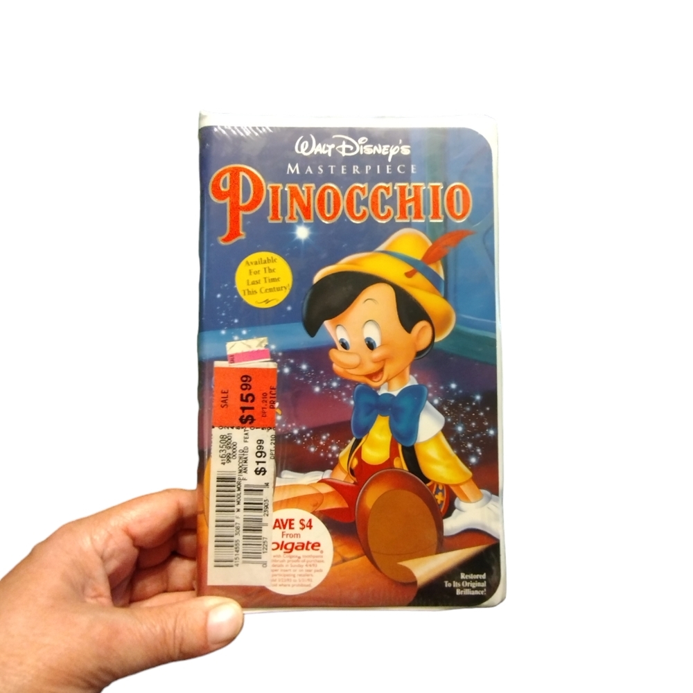 SEALED NWT Walt Disney Masterpiece Pinocchio VHS 1993